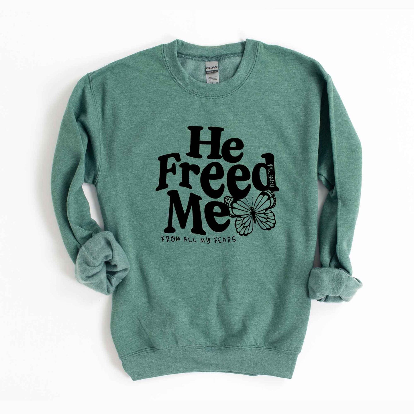 He Freed Me Butterfly | Sweatshirt