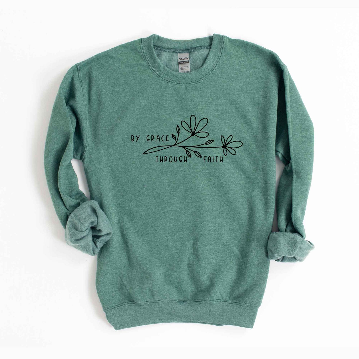 By Grace Through Faith Flowers | Sweatshirt