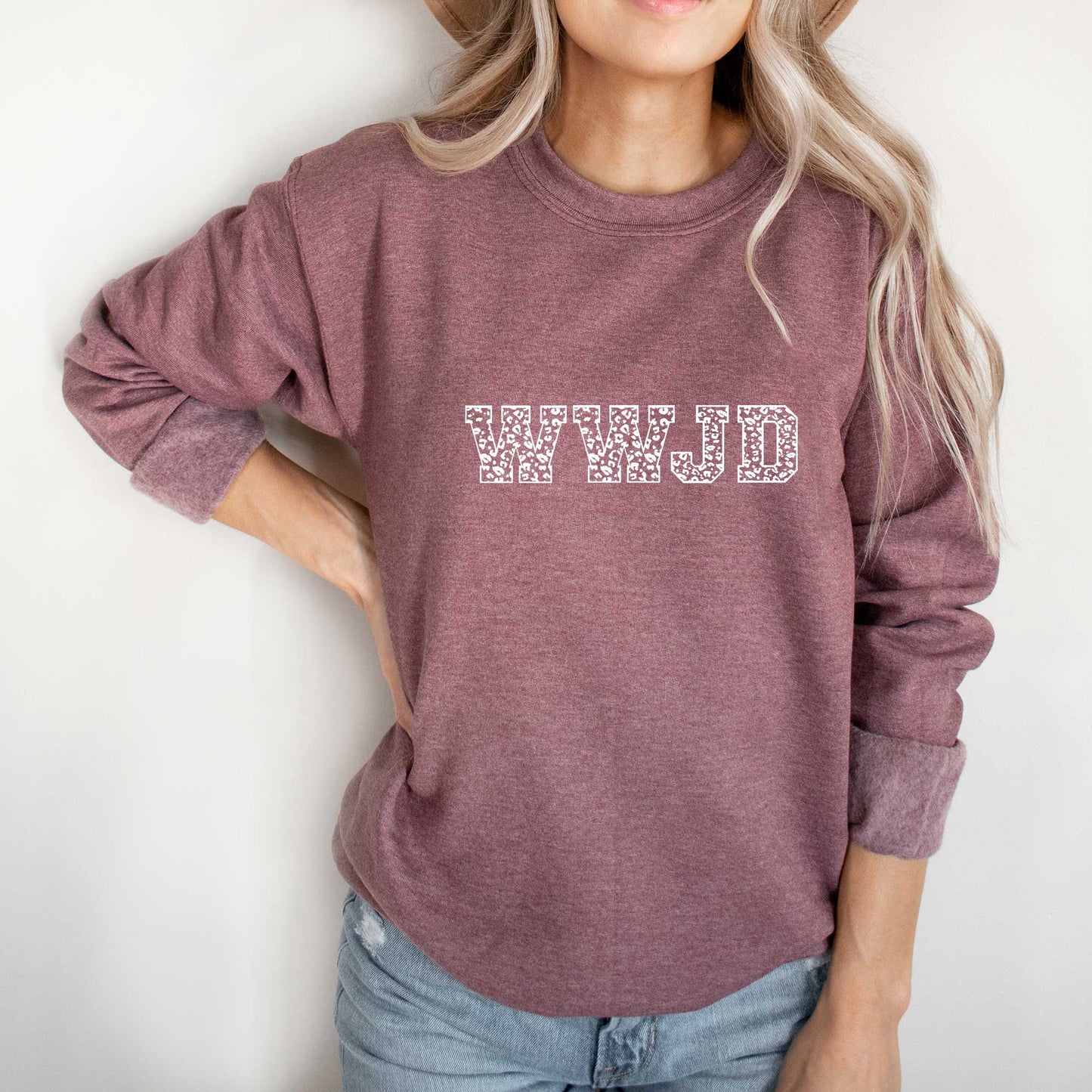 WWJD Leopard | Sweatshirt