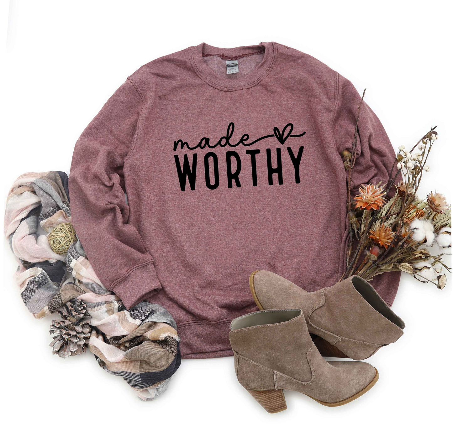 Made Worthy Heart | Sweatshirt