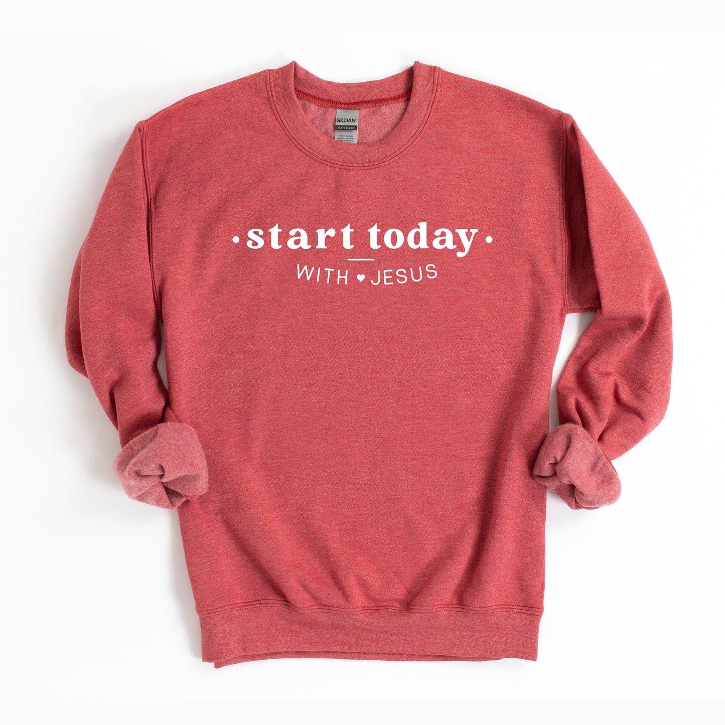 Start Today With Jesus Heart | Sweatshirt