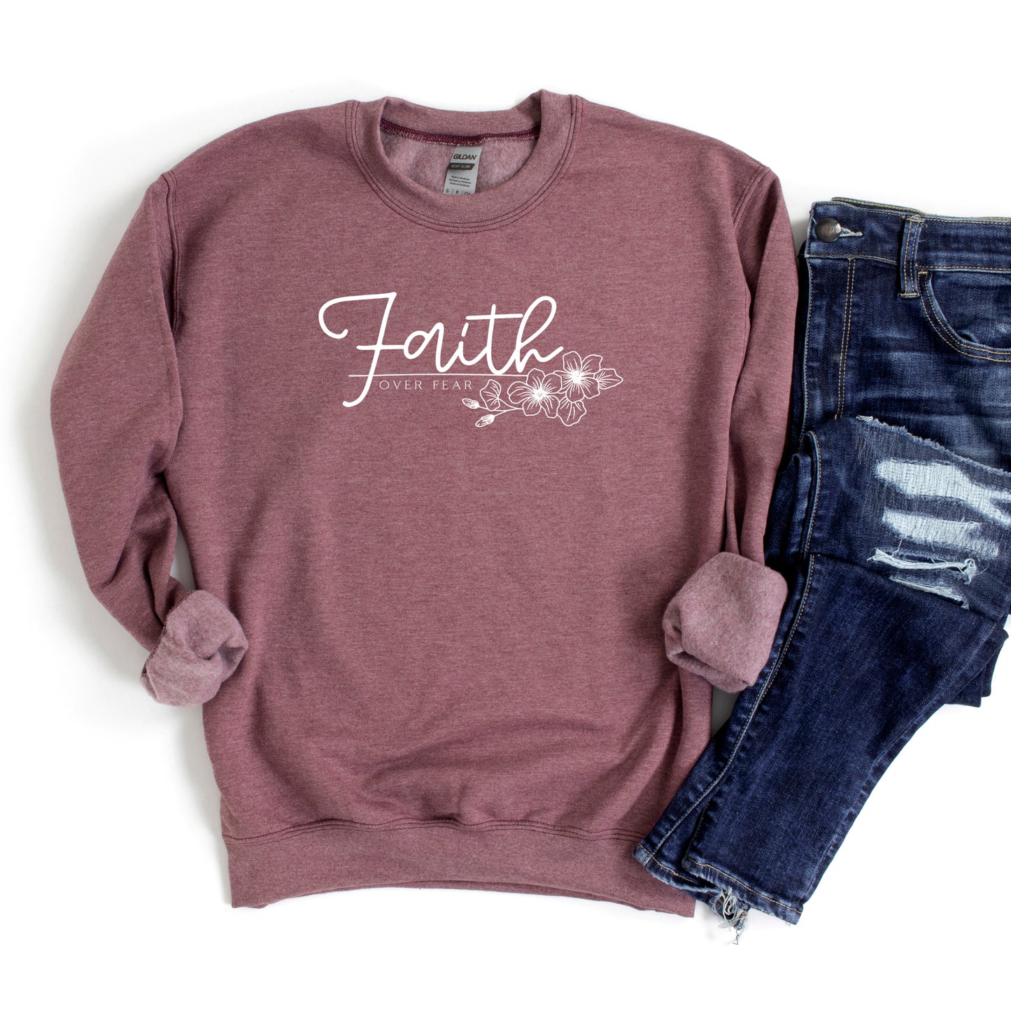 Faith Over Fear Floral | Sweatshirt