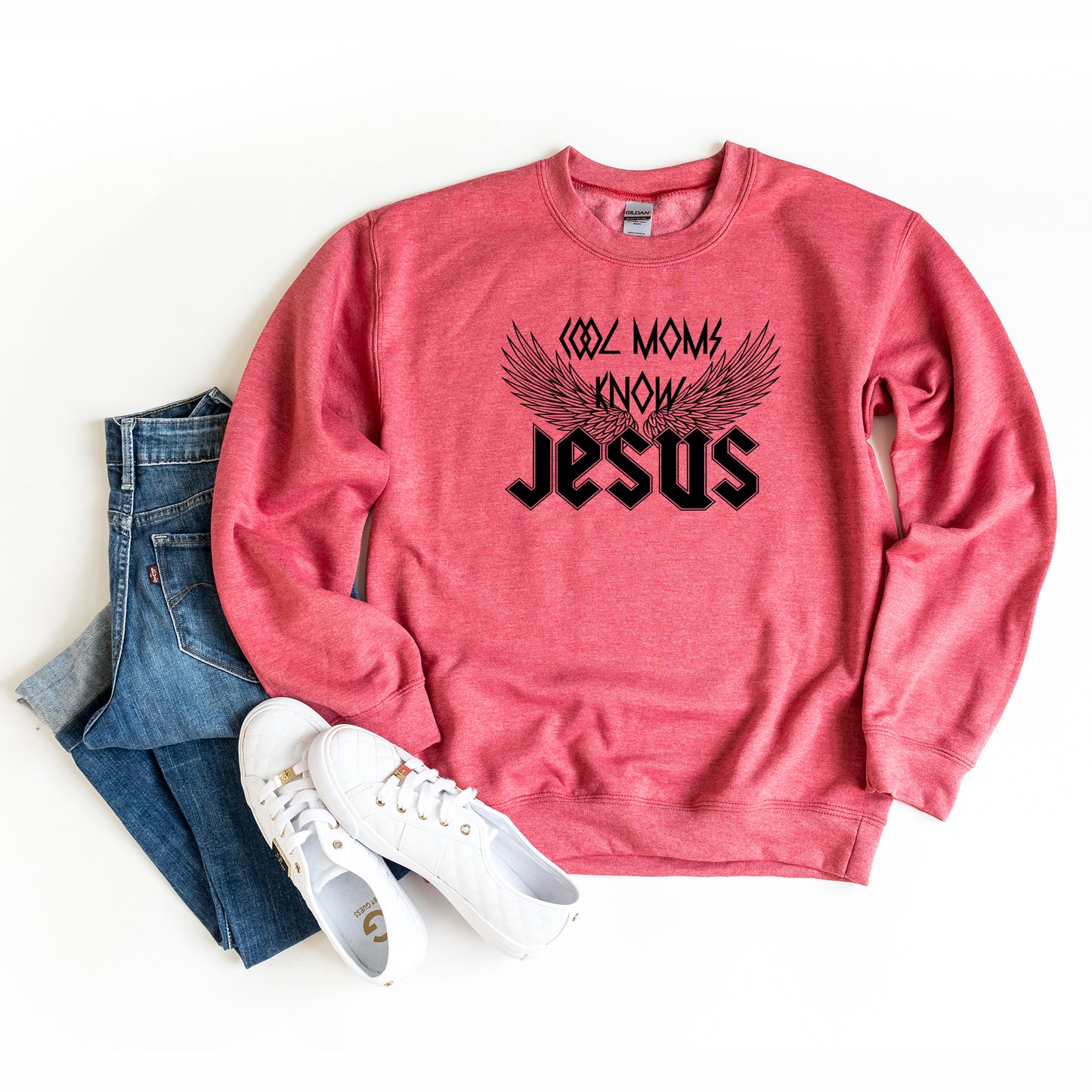 Cool Moms Know Jesus Wings | Sweatshirt