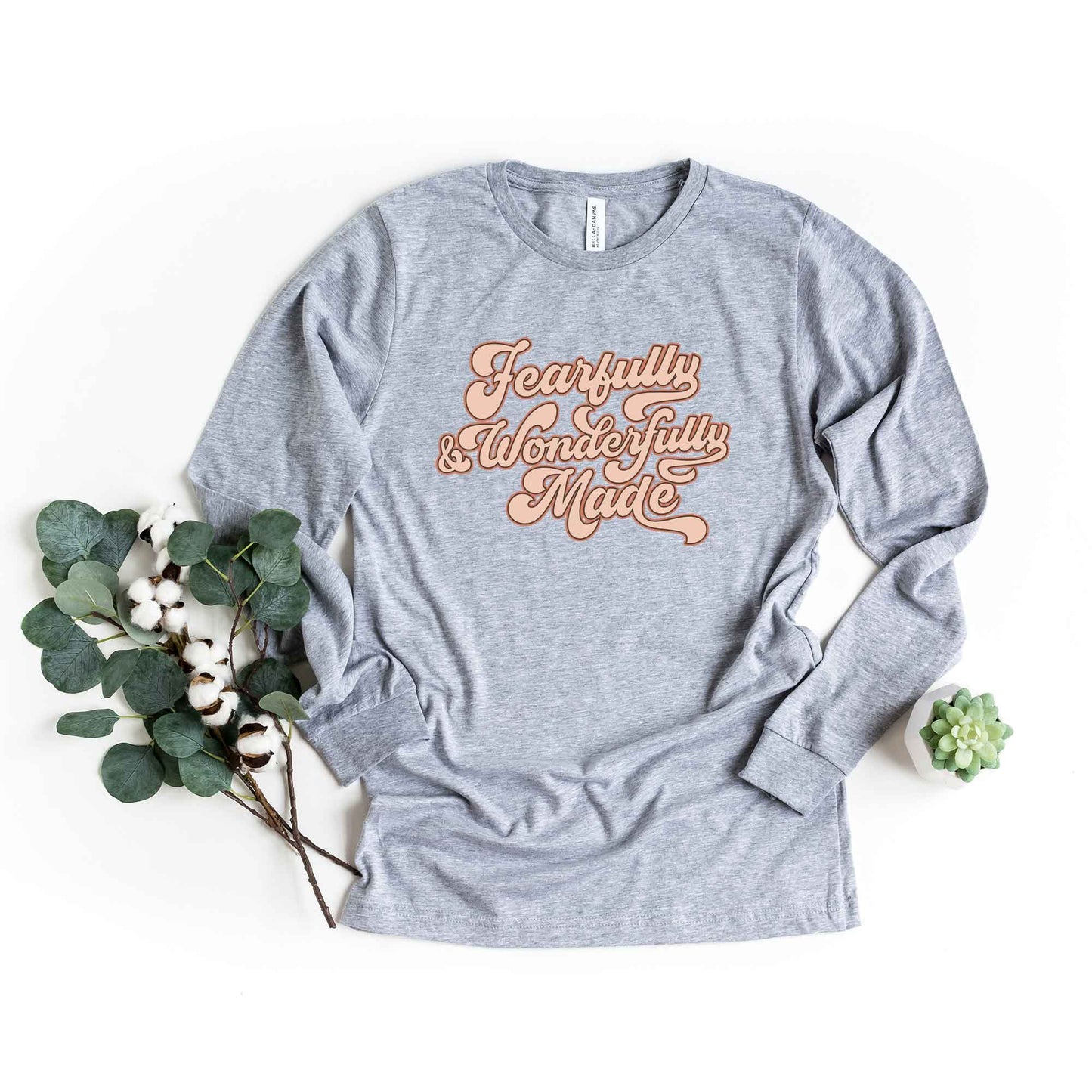 Retro Fearfully And Wonderfully Made | Long Sleeve Crew Neck