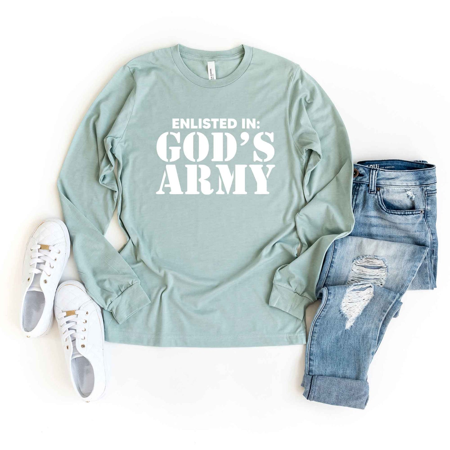 Enlist In God's Army | Long Sleeve Crew Neck