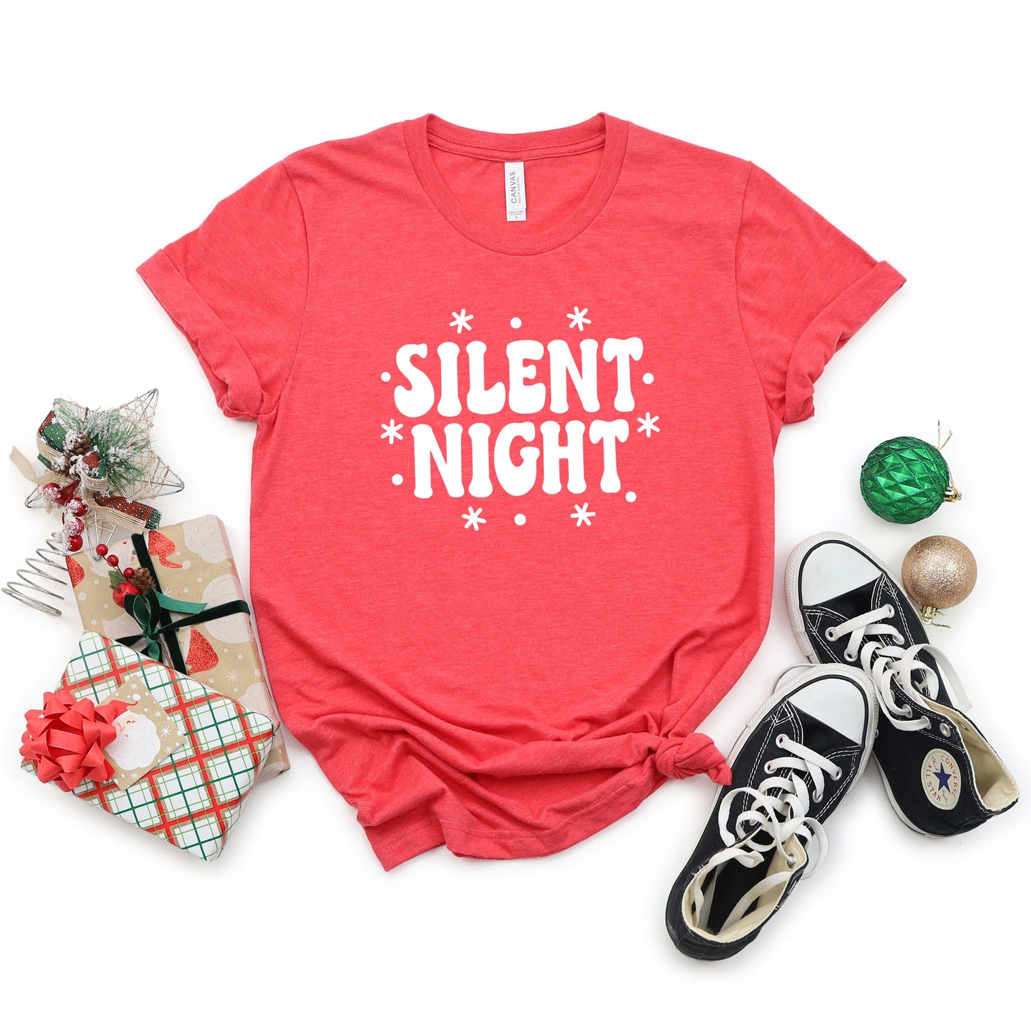 Silent Night Stars | Short Sleeve Crew Neck