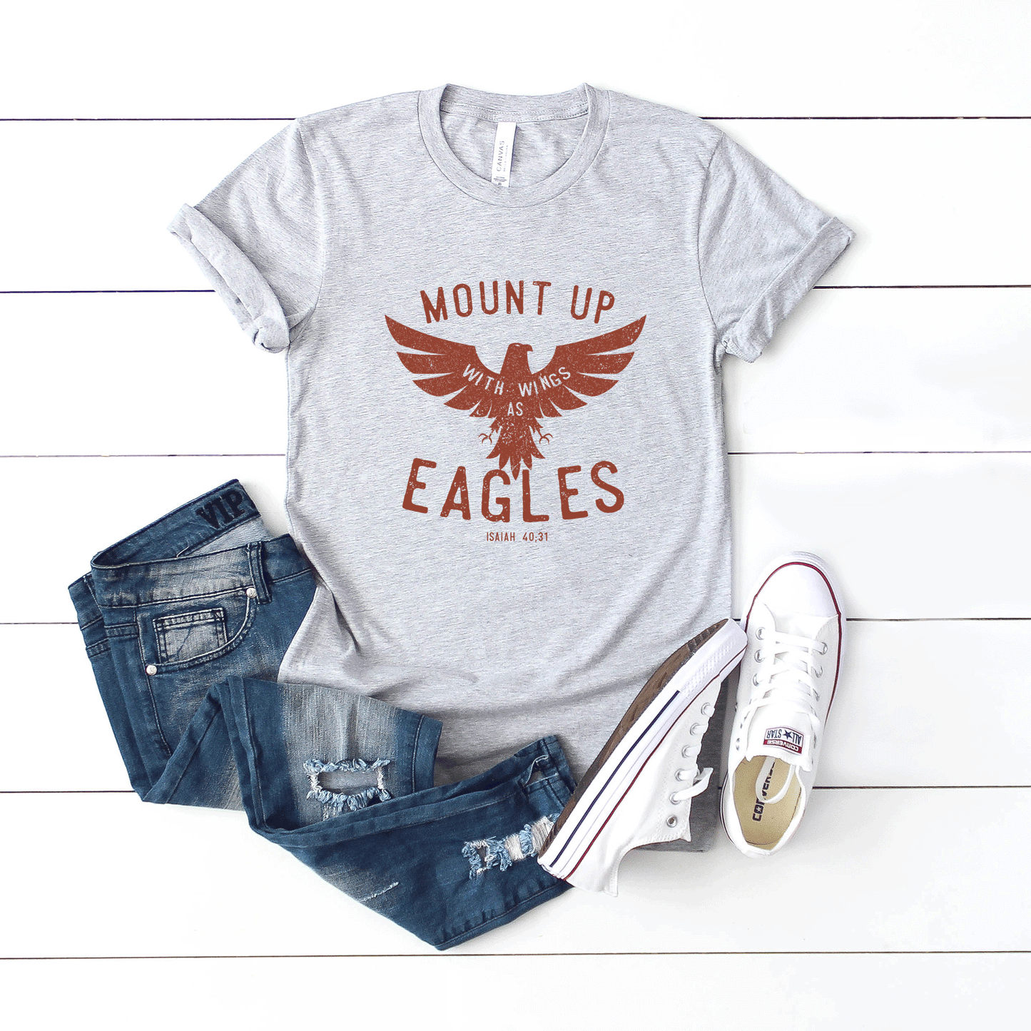 Wings As Eagles | Short Sleeve Crew Neck