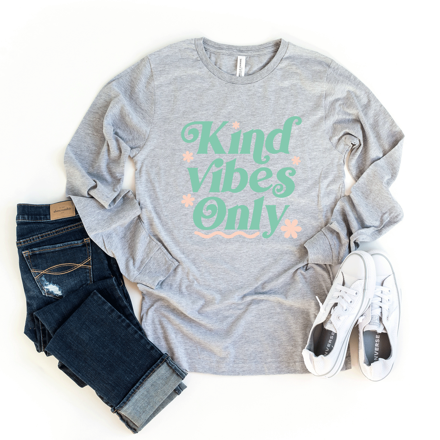 Kind Vibes Only | Long Sleeve Crew Neck