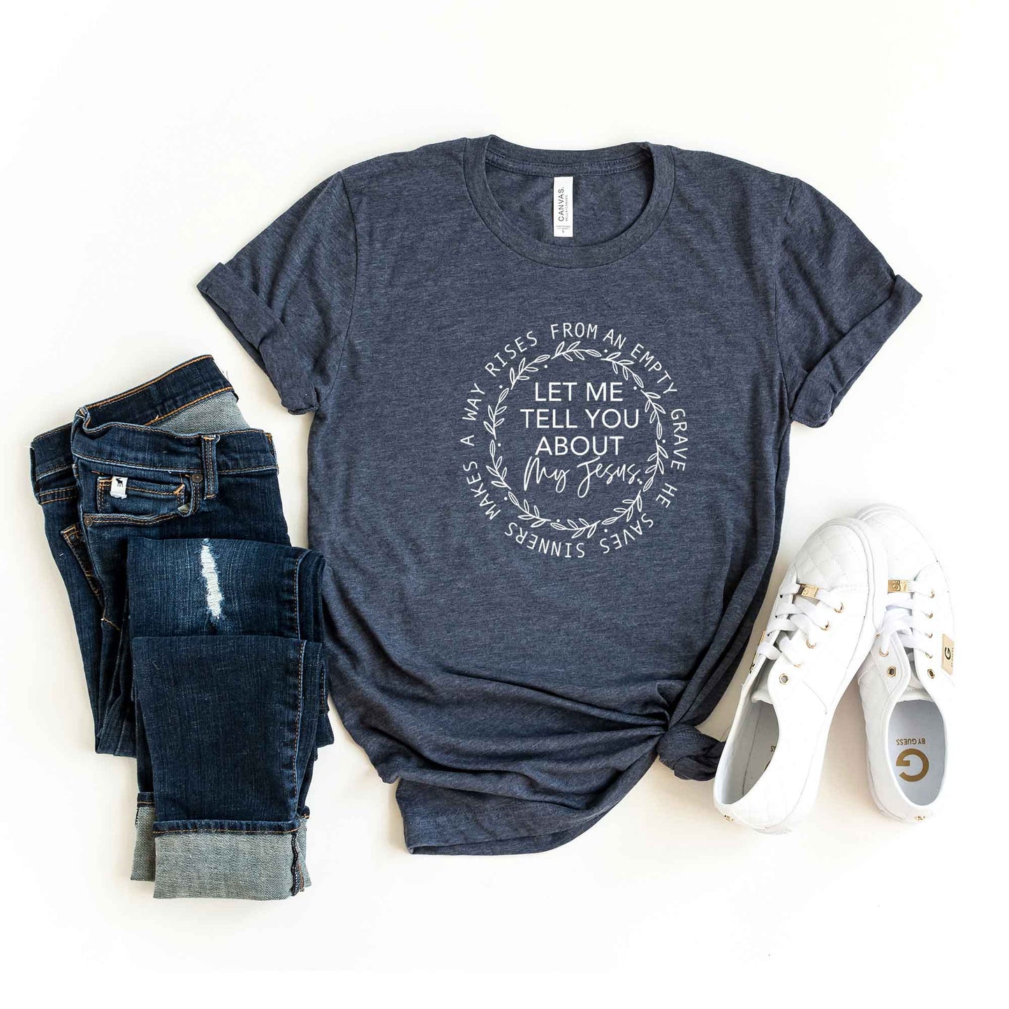 Let Me Tell You About My Jesus | Short Sleeve Crew Neck