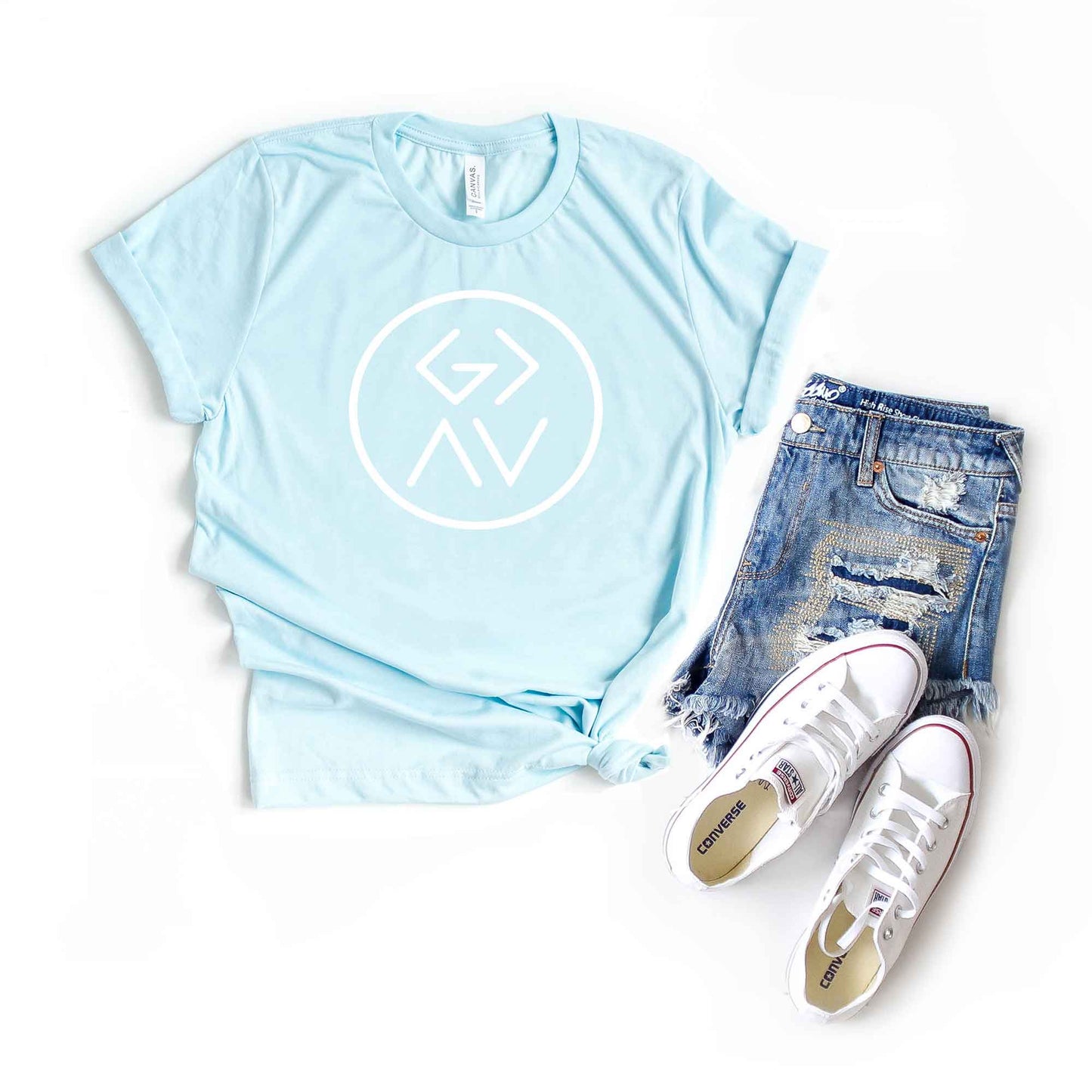 God Is Greater Circle Letters | Short Sleeve Crew Neck