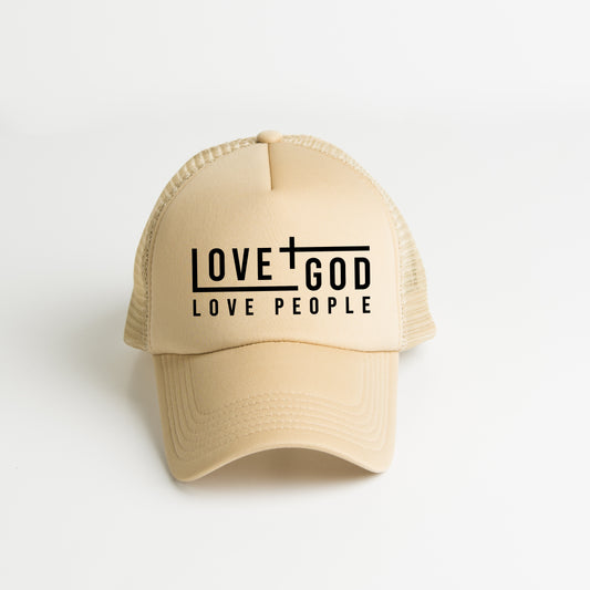 Love God Love People | Foam Trucker Hat