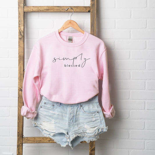 Simply Blessed Cursive | Sweatshirt
