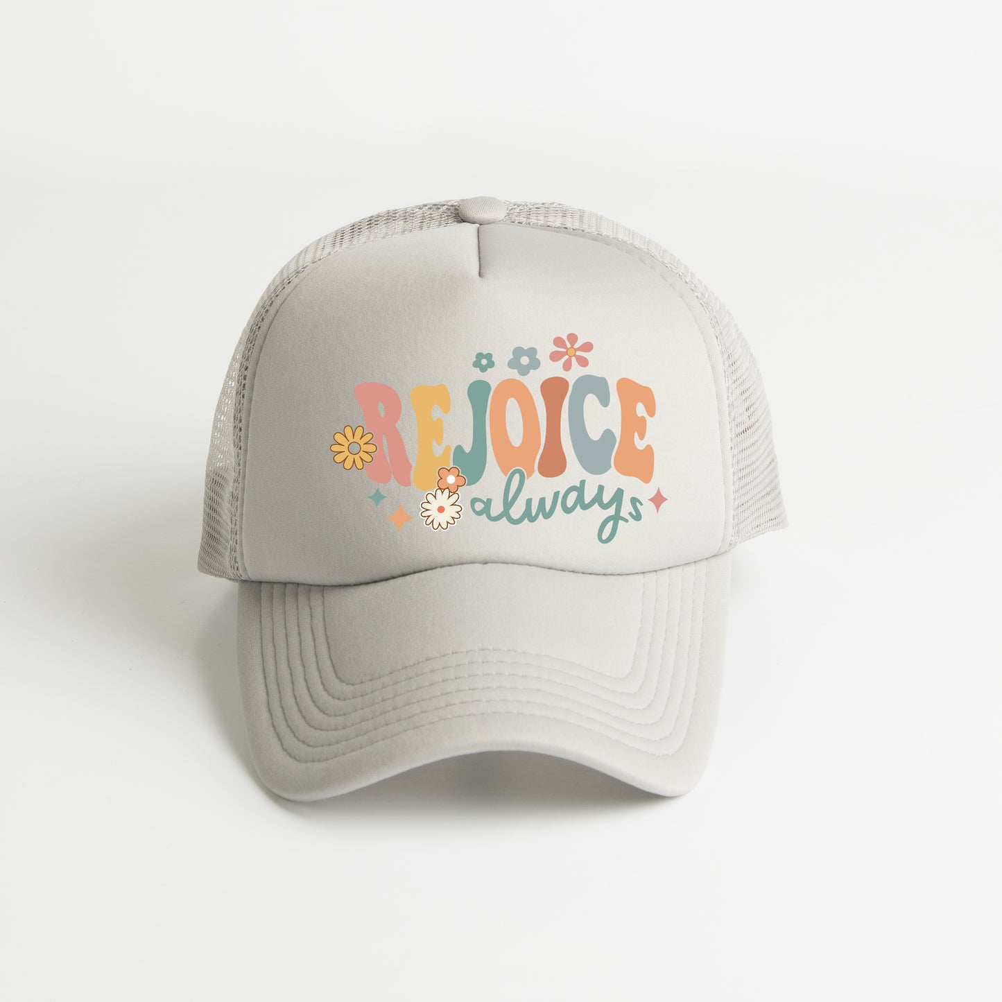 Rejoice Always Flowers | Foam Trucker Hat