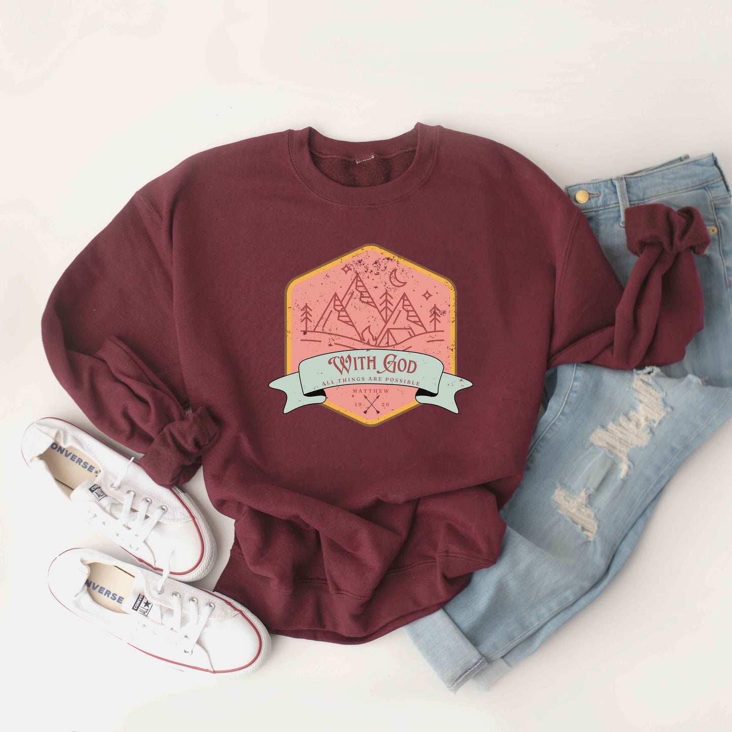 With God All Things Are Possible Outdoor | Sweatshirt