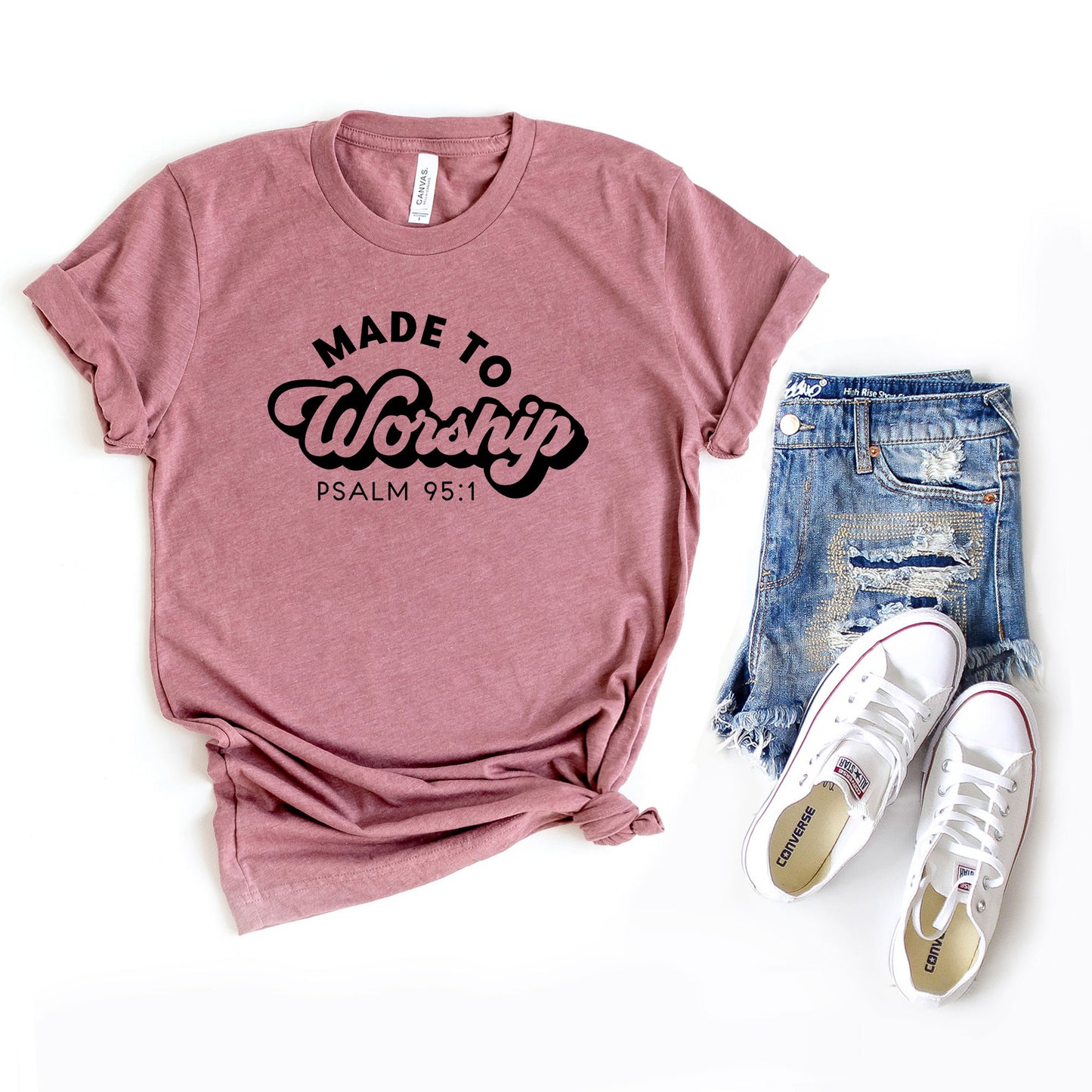 Retro Made To Worship | Short Sleeve Crew Neck