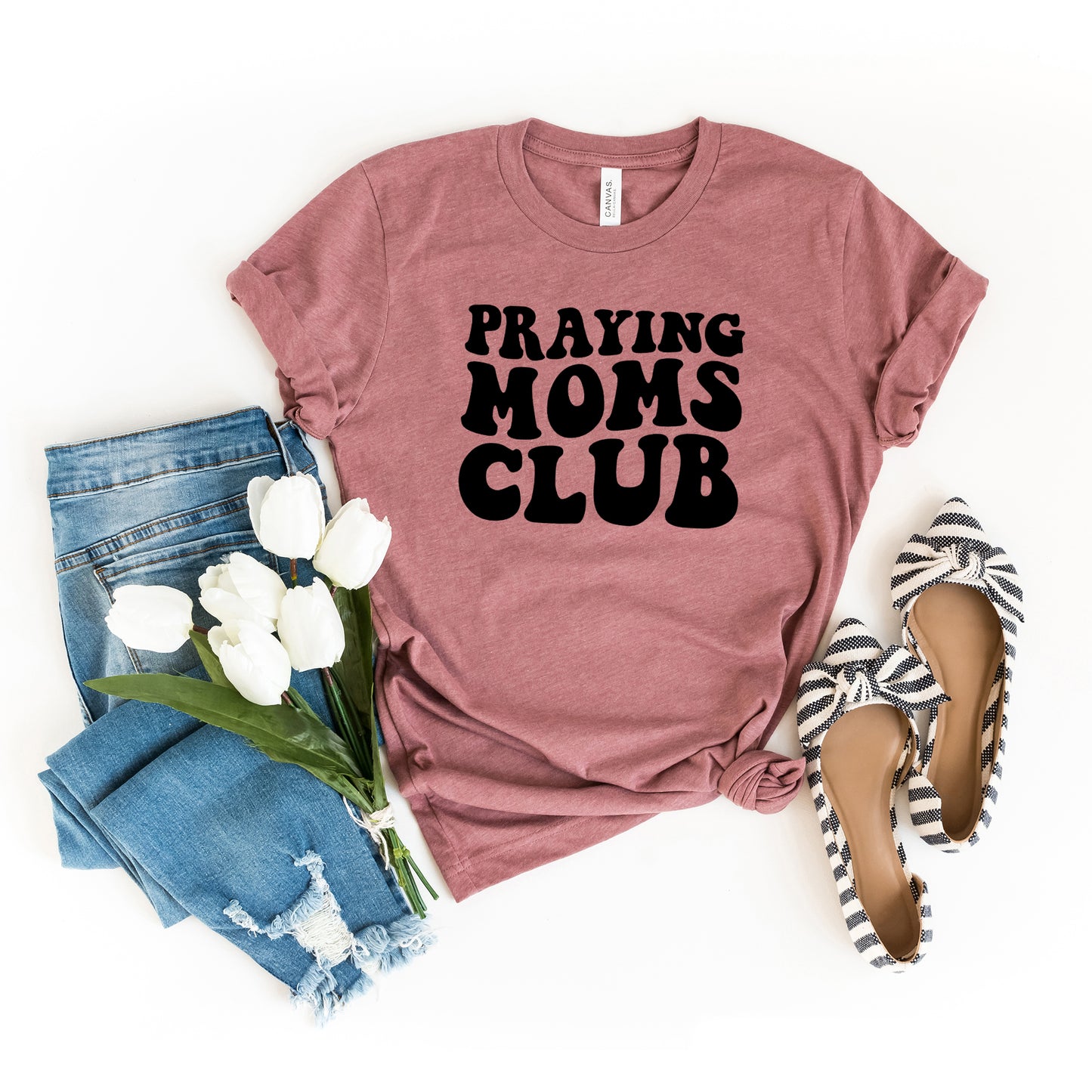 Praying Moms Club | Short Sleeve Crew Neck