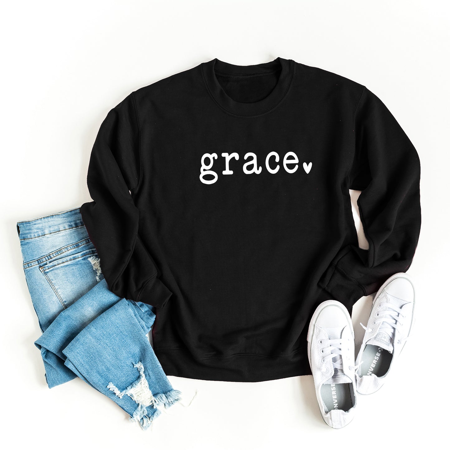 Grace Typewriter With Heart | Sweatshirt