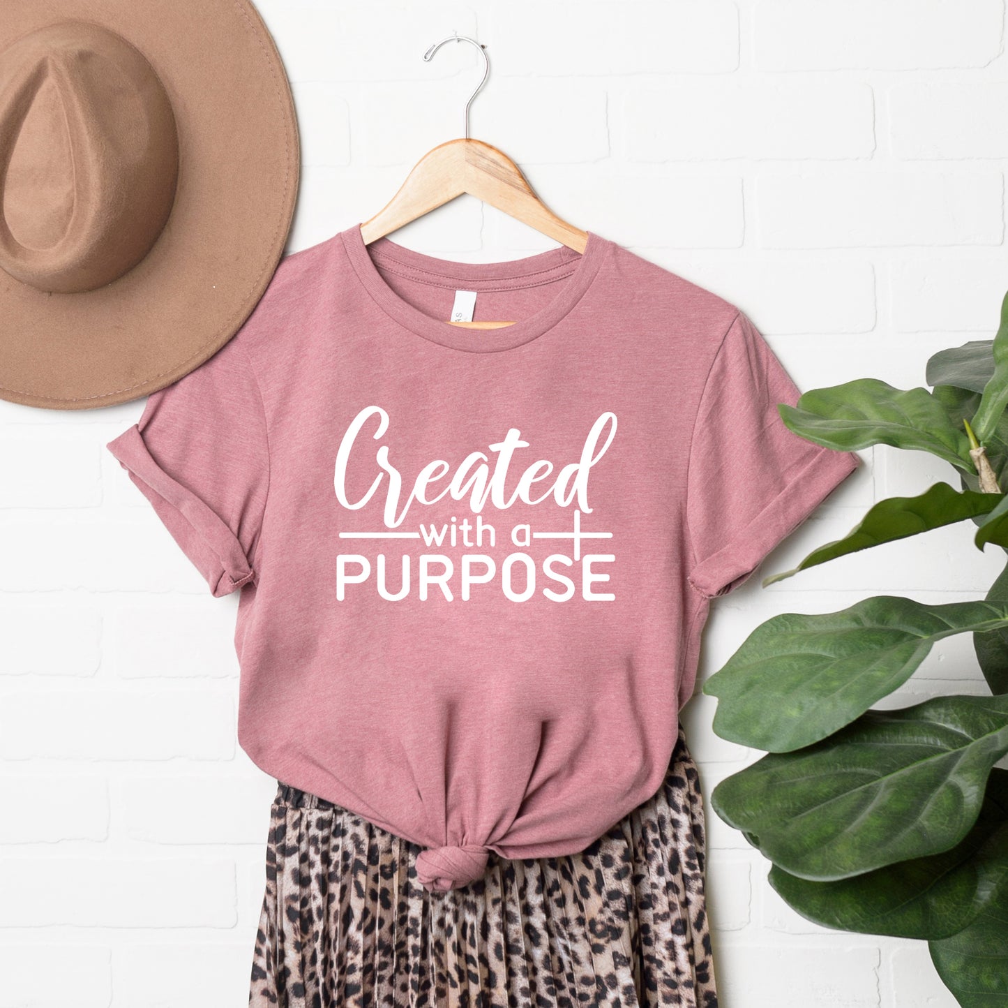 Created With A Purpose Cross | Short Sleeve Crew Neck