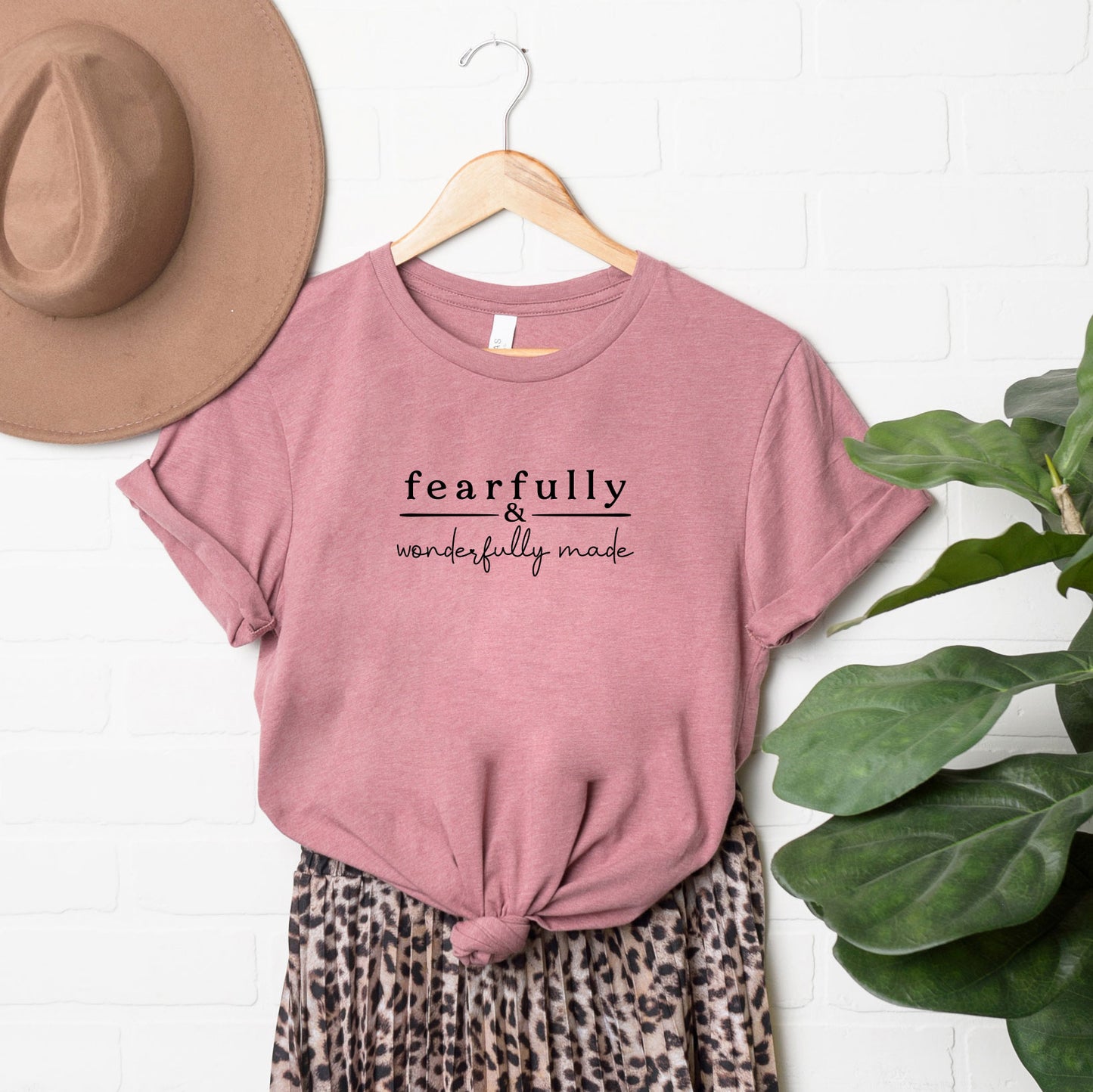 Fearfully And Wonderfully Made Stripe | Short Sleeve Crew Neck