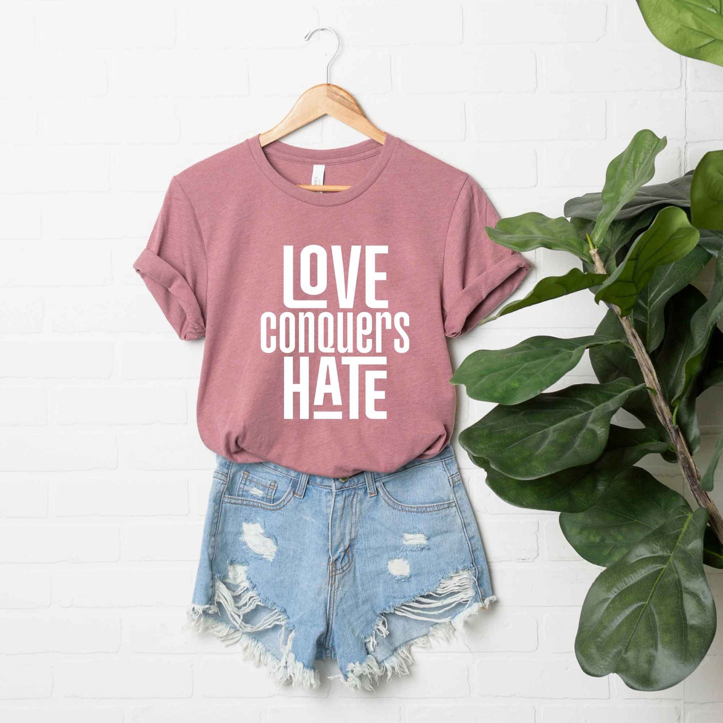 Love Conquers Hate | Short Sleeve Crew Neck