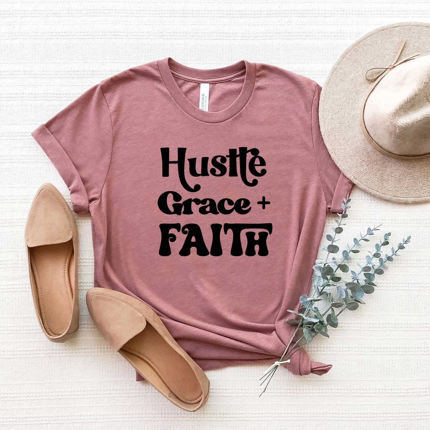 Hustle Grace Faith | Short Sleeve Crew Neck