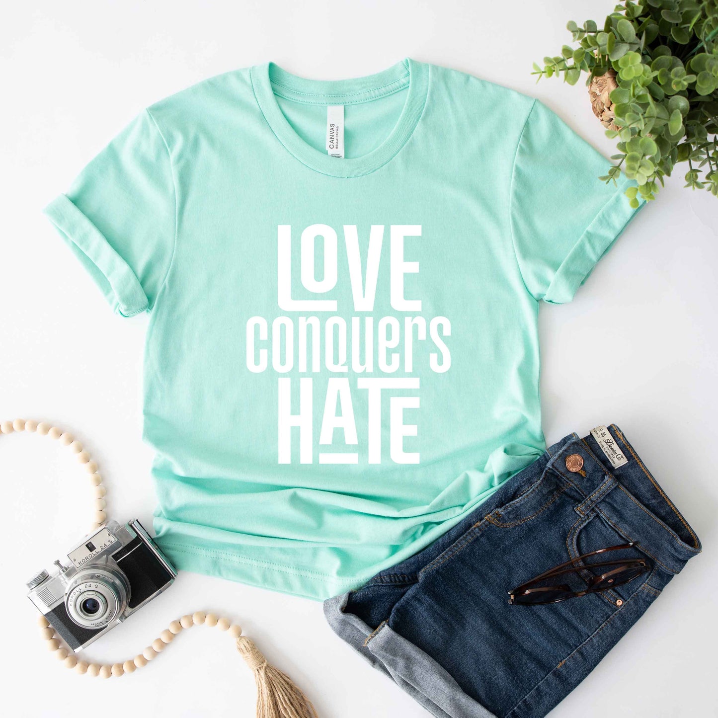 Love Conquers Hate | Short Sleeve Crew Neck