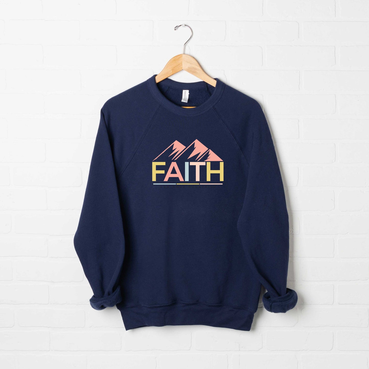 Bright Faith Can Move Mountains | Bella Canvas Premium Sweatshirt