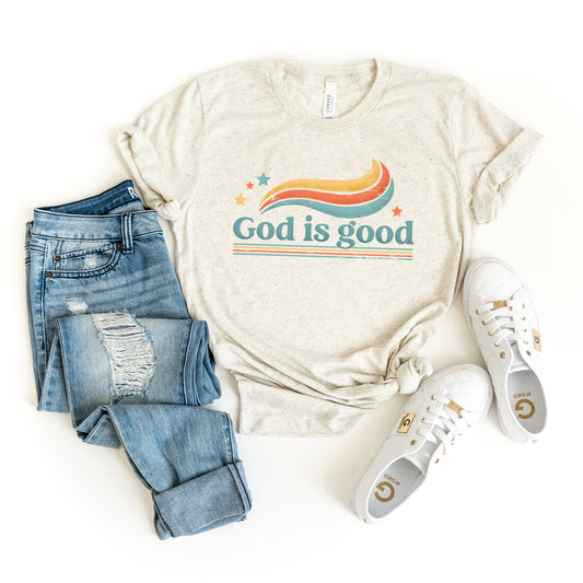 Retro God Is Good | Short Sleeve Crew Neck