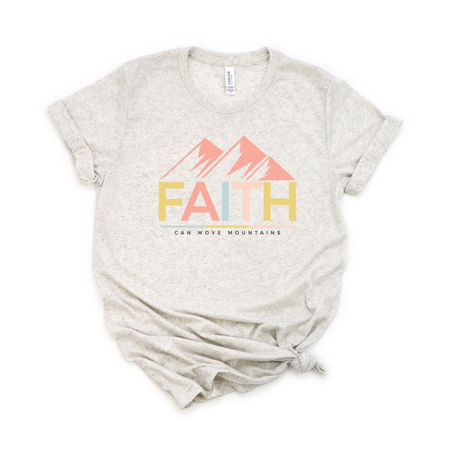 Bright Faith Can Move Mountains | Short Sleeve Crew Neck