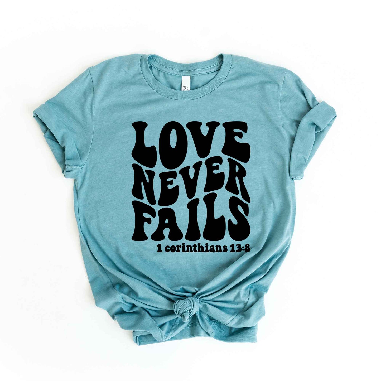 Love Never Fails Wavy | Short Sleeve Crew Neck