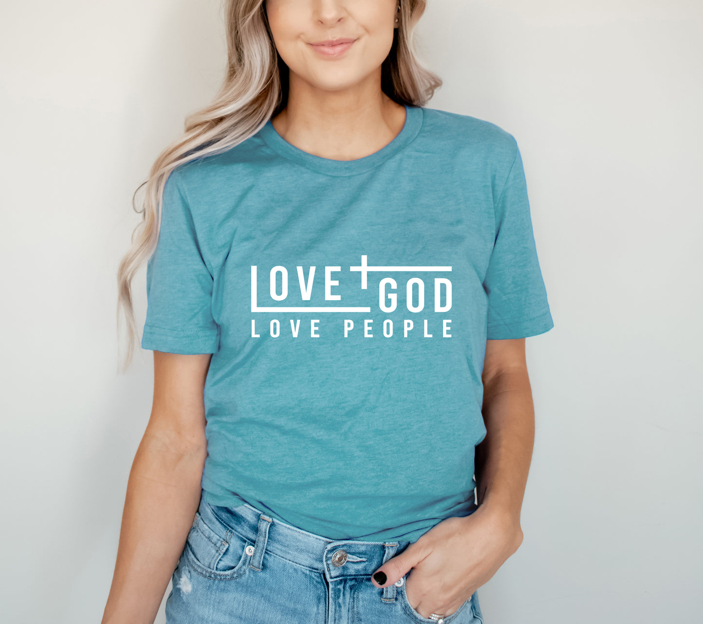 Love God Love People | Short Sleeve Crew Neck