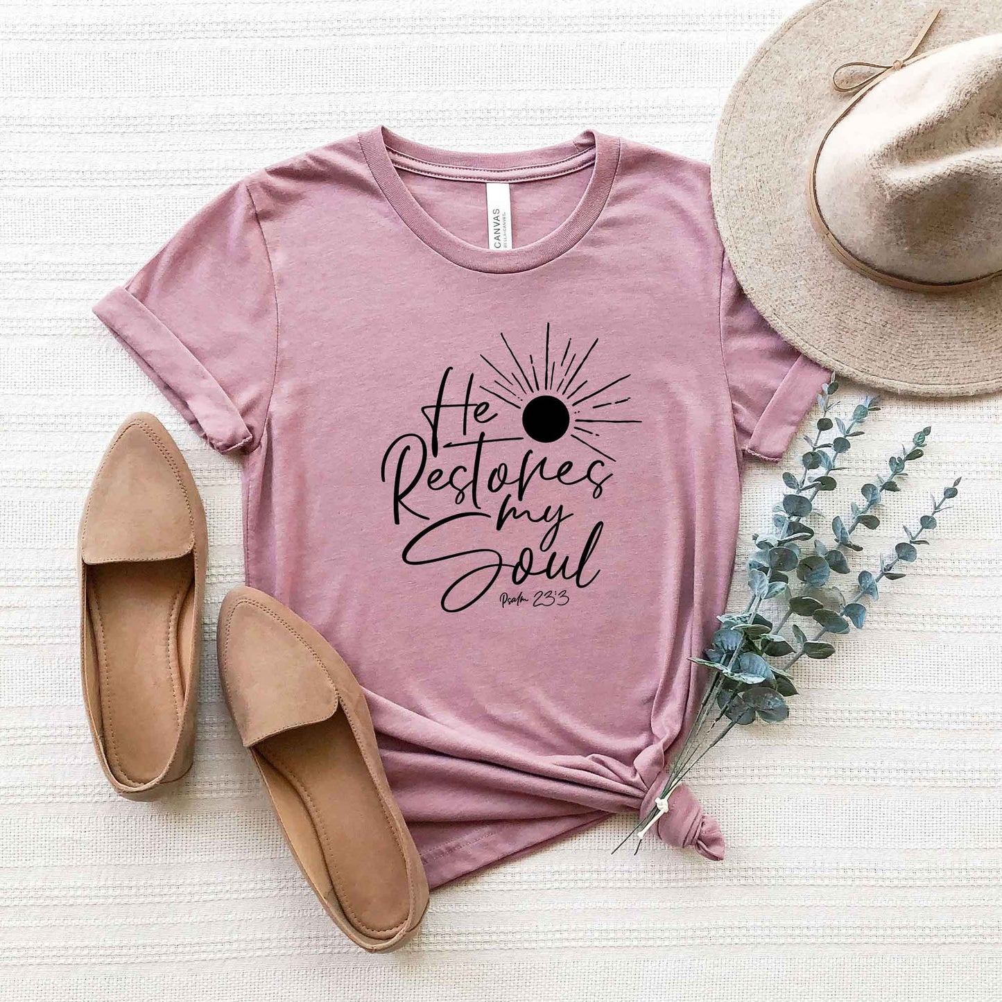 He Restores My Soul | Short Sleeve Crew Neck