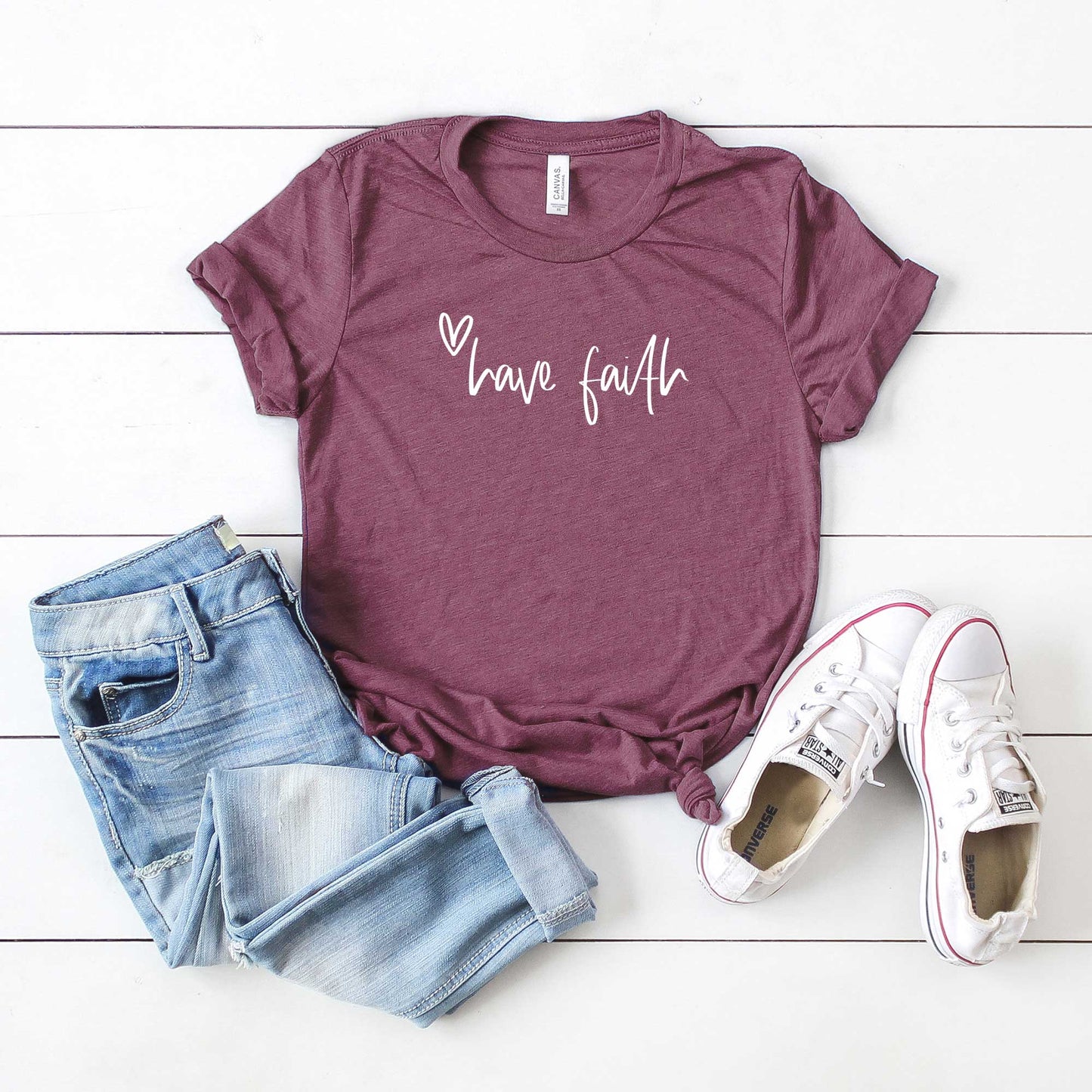 Have Faith Heart | Short Sleeve Crew Neck