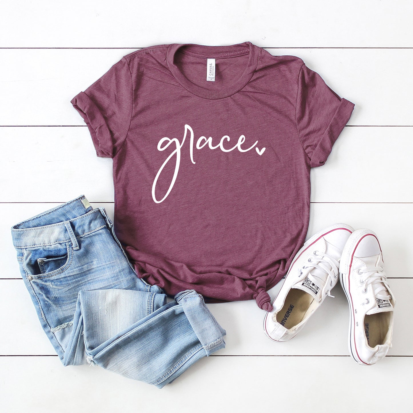 Grace Heart | Short Sleeve Crew Neck