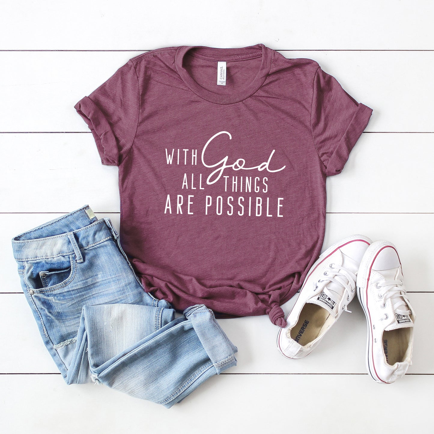 With God All Things Are Possible | Short Sleeve Crew Neck