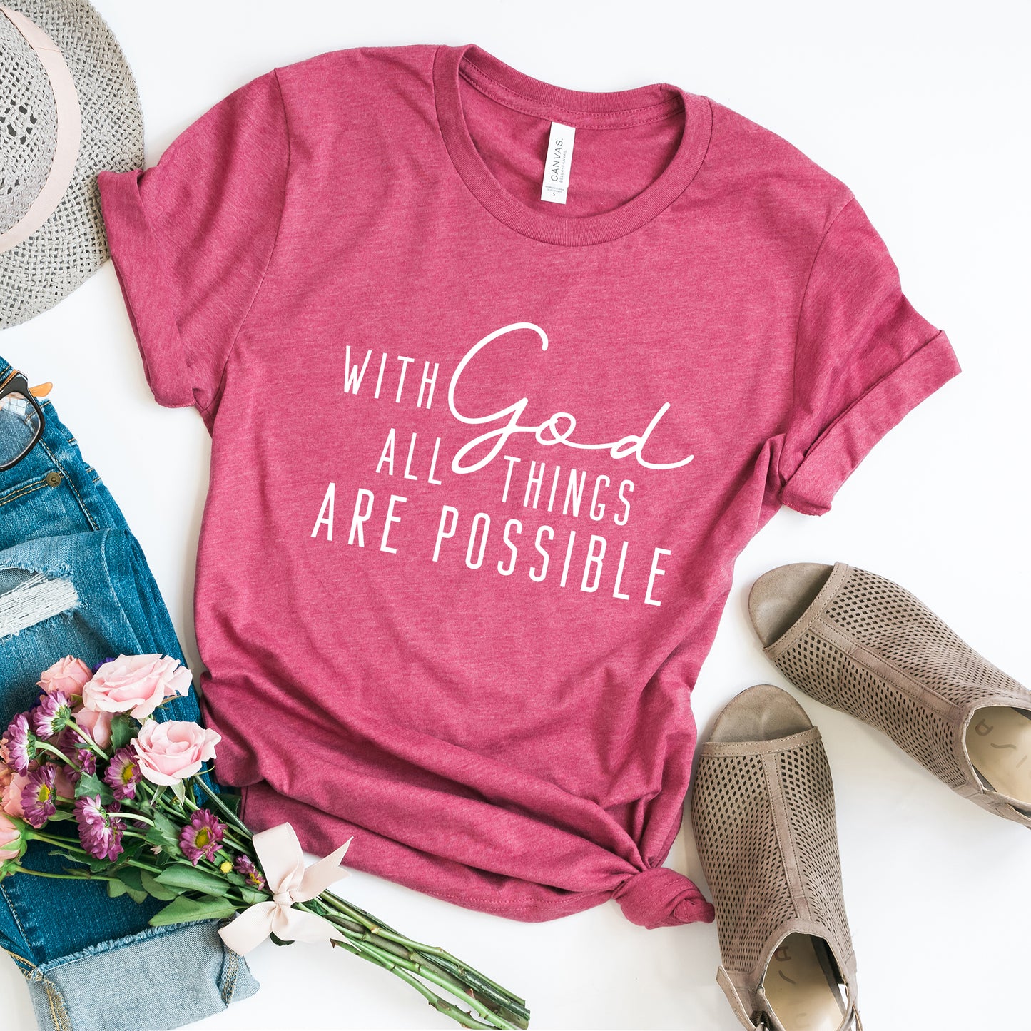 With God All Things Are Possible | Short Sleeve Crew Neck
