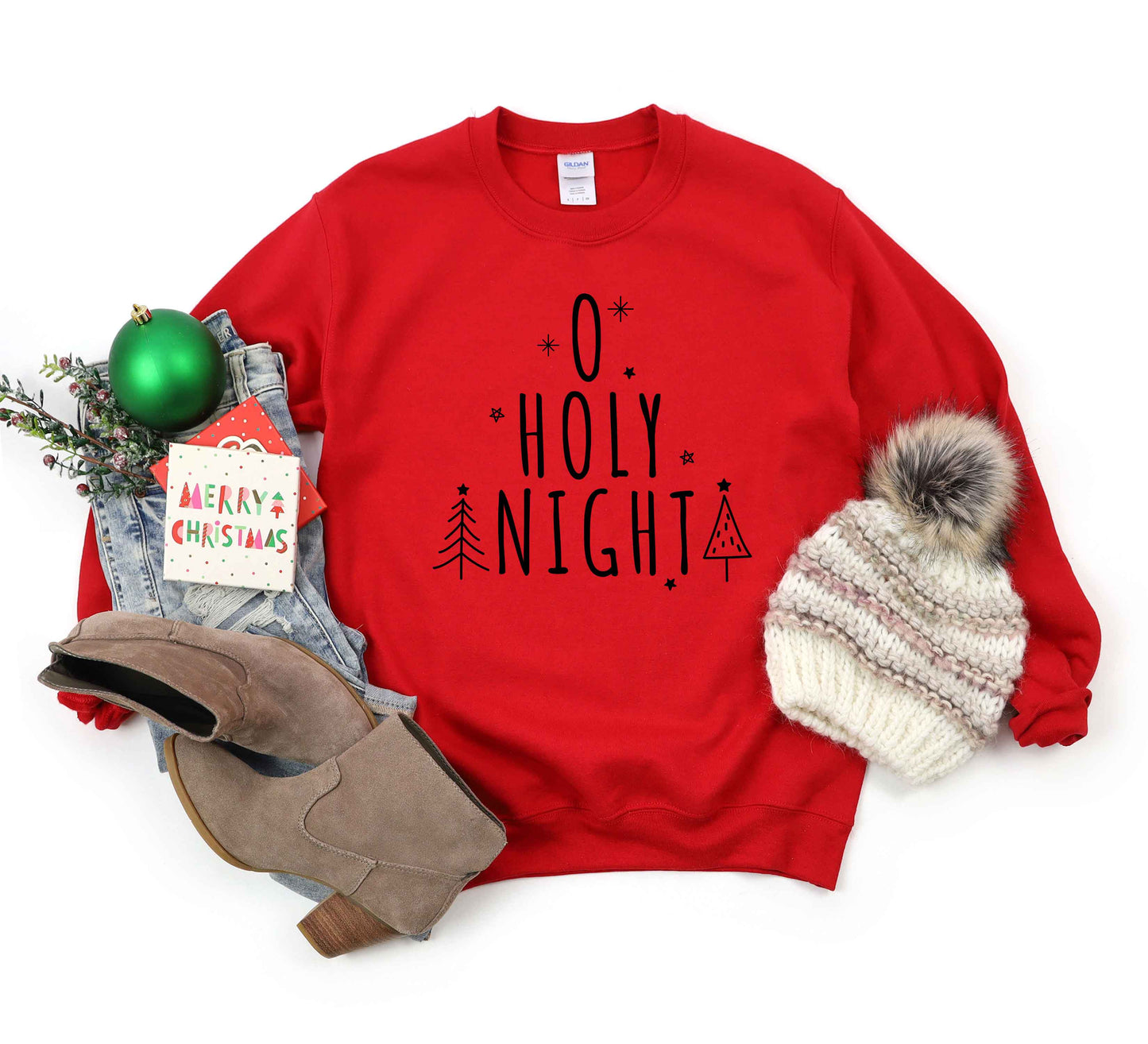 Oh Holy Night Trees | Sweatshirt
