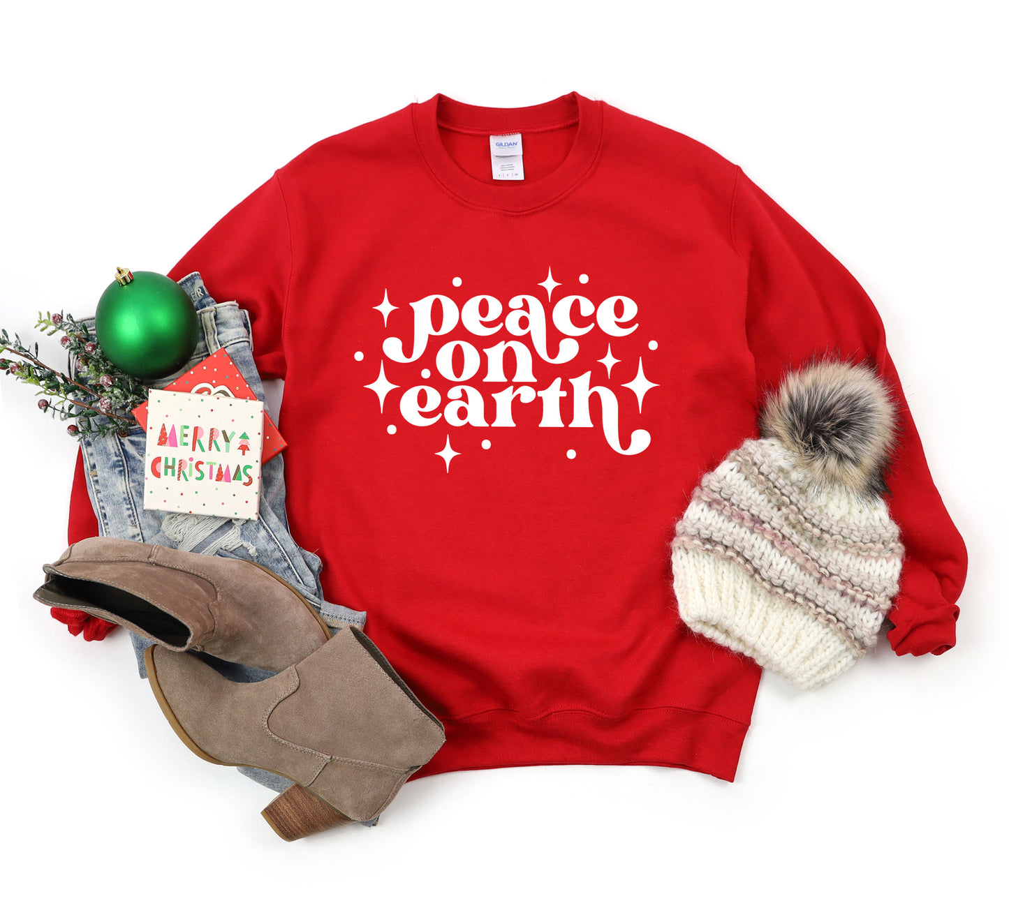 Whimsical Peace On Earth | Sweatshirt