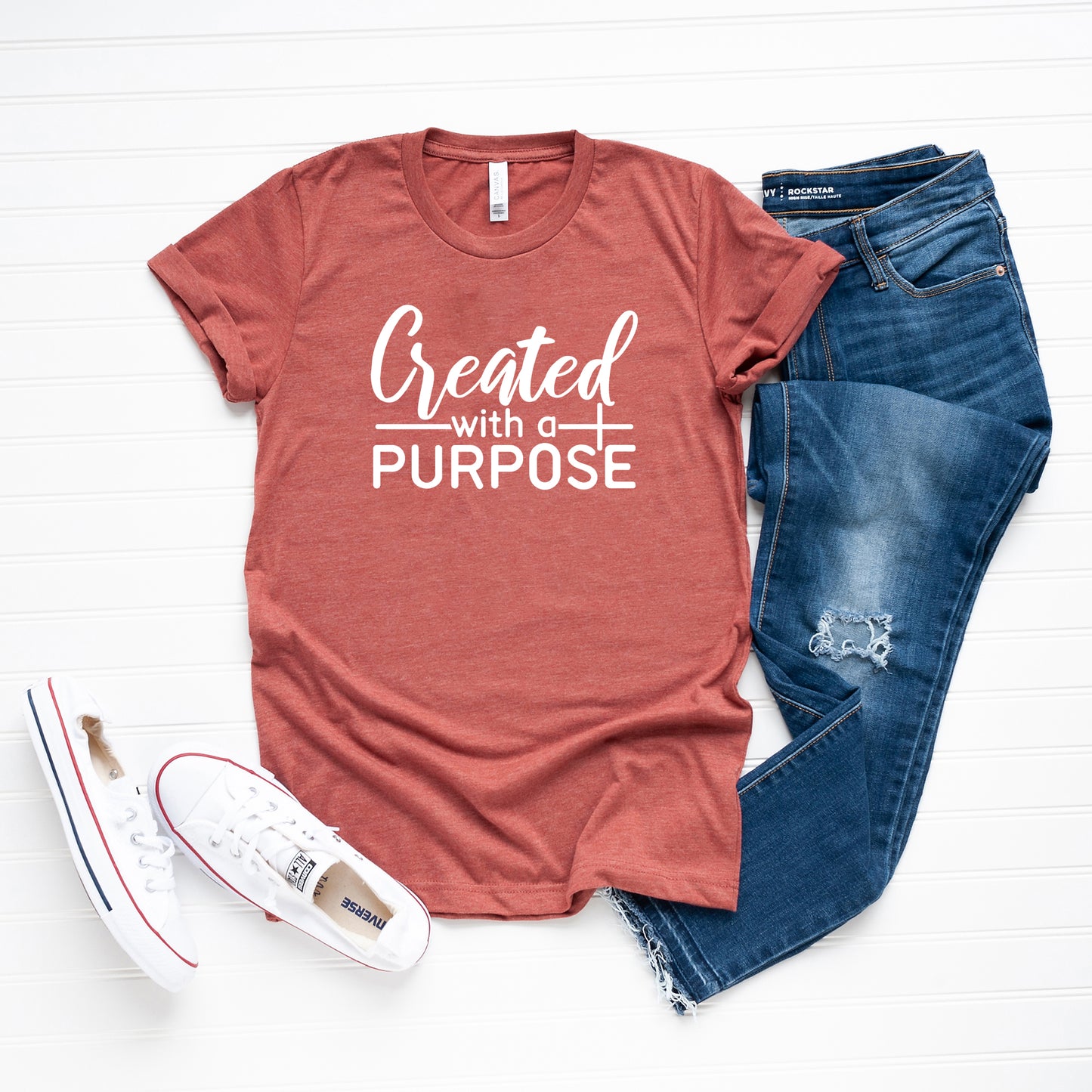 Created With A Purpose Cross | Short Sleeve Crew Neck