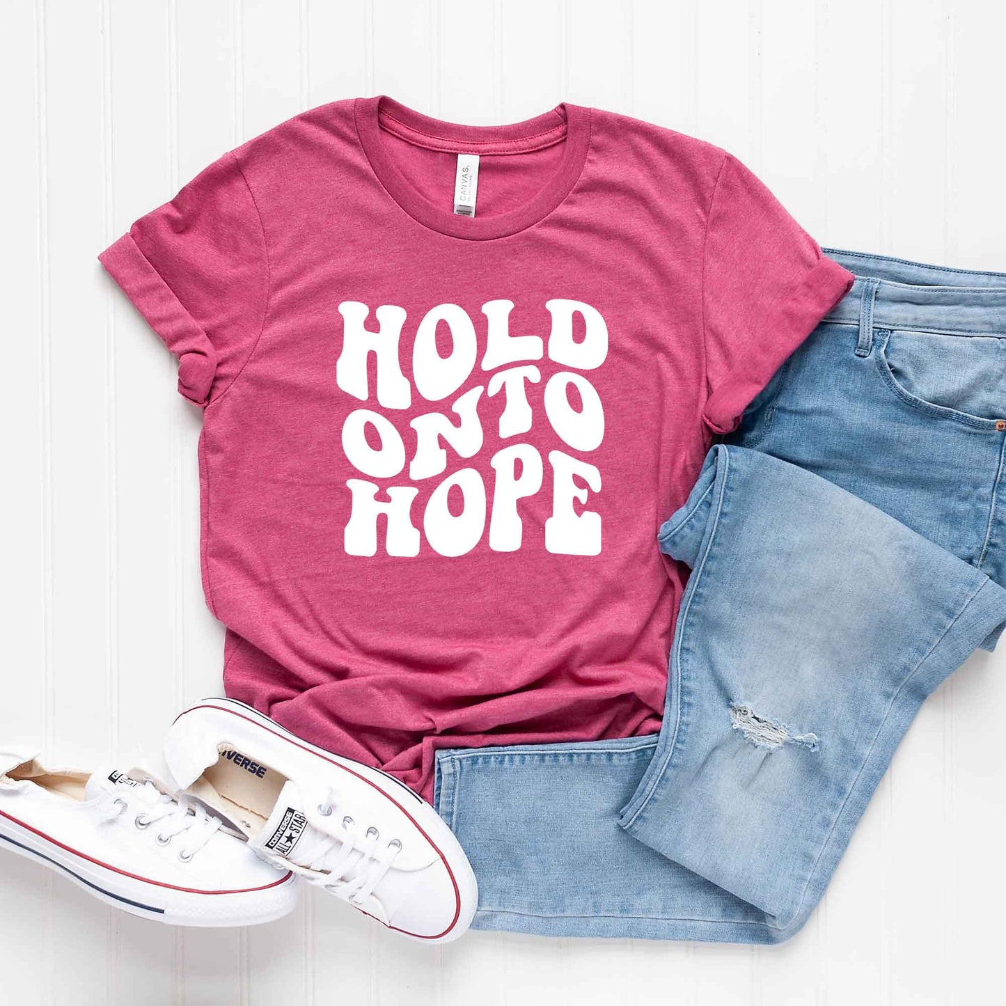 Hold On To Hope Wavy | Short Sleeve Crew Neck