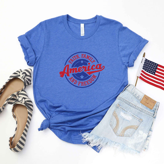 Faith Family Freedom America | Short Sleeve Crew Neck