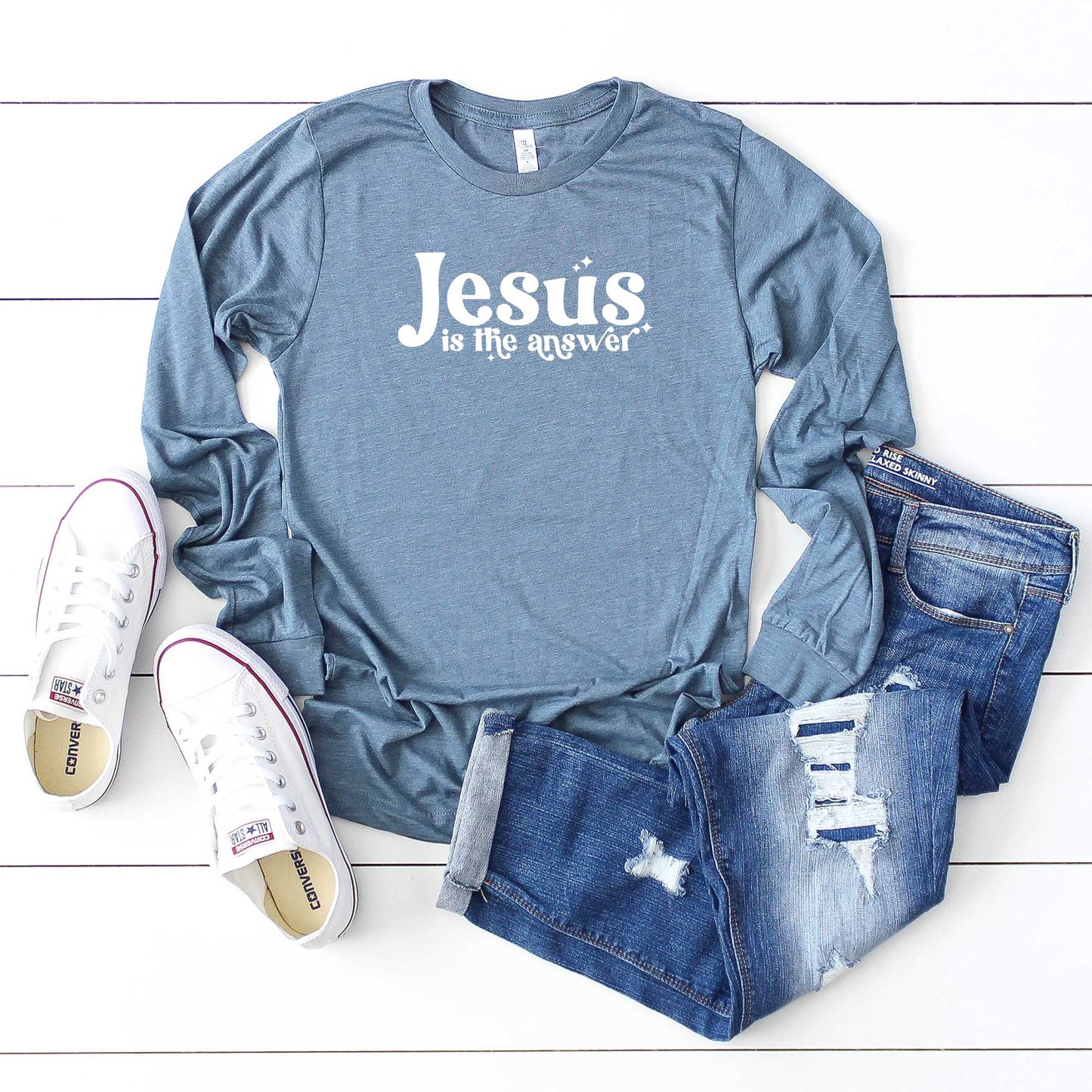 Jesus Is The Answer | Long Sleeve Crew Neck