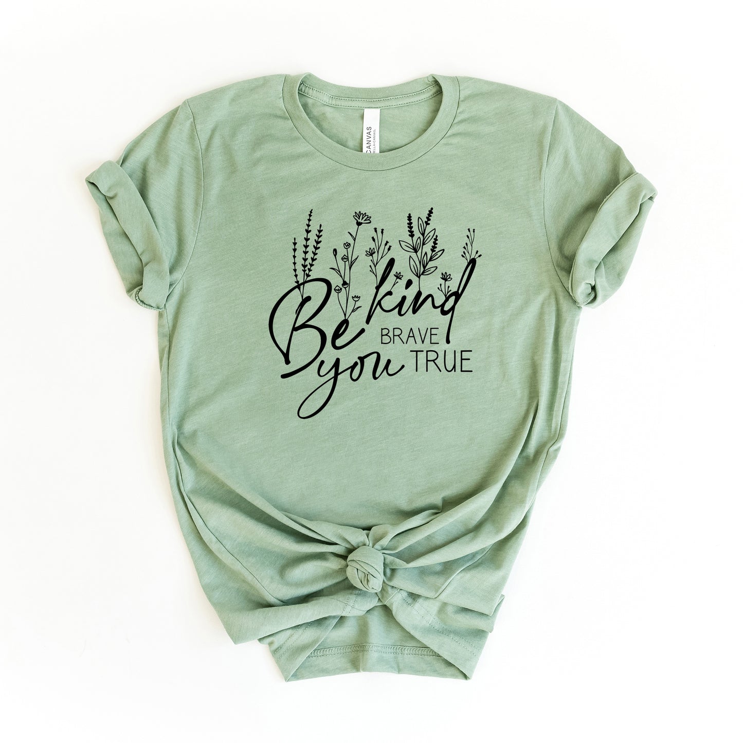 Be Kind Be You Flowers | Short Sleeve Crew Neck