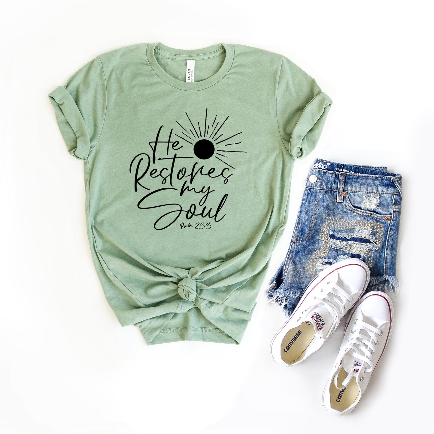 He Restores My Soul | Short Sleeve Crew Neck
