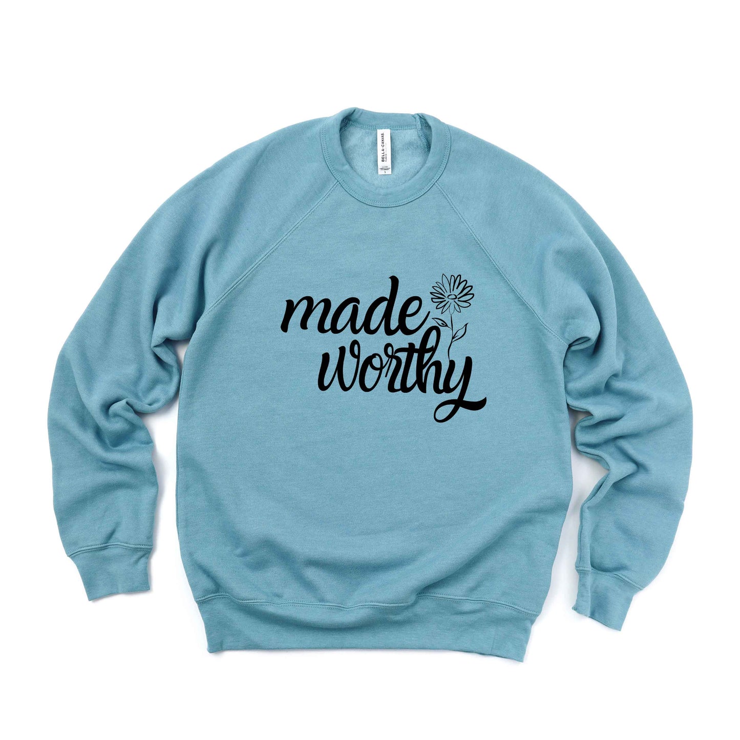 Made Worthy Flower | Bella Canvas Premium Sweatshirt