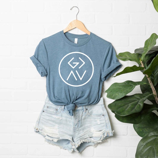 God Is Greater Circle Letters | Short Sleeve Crew Neck