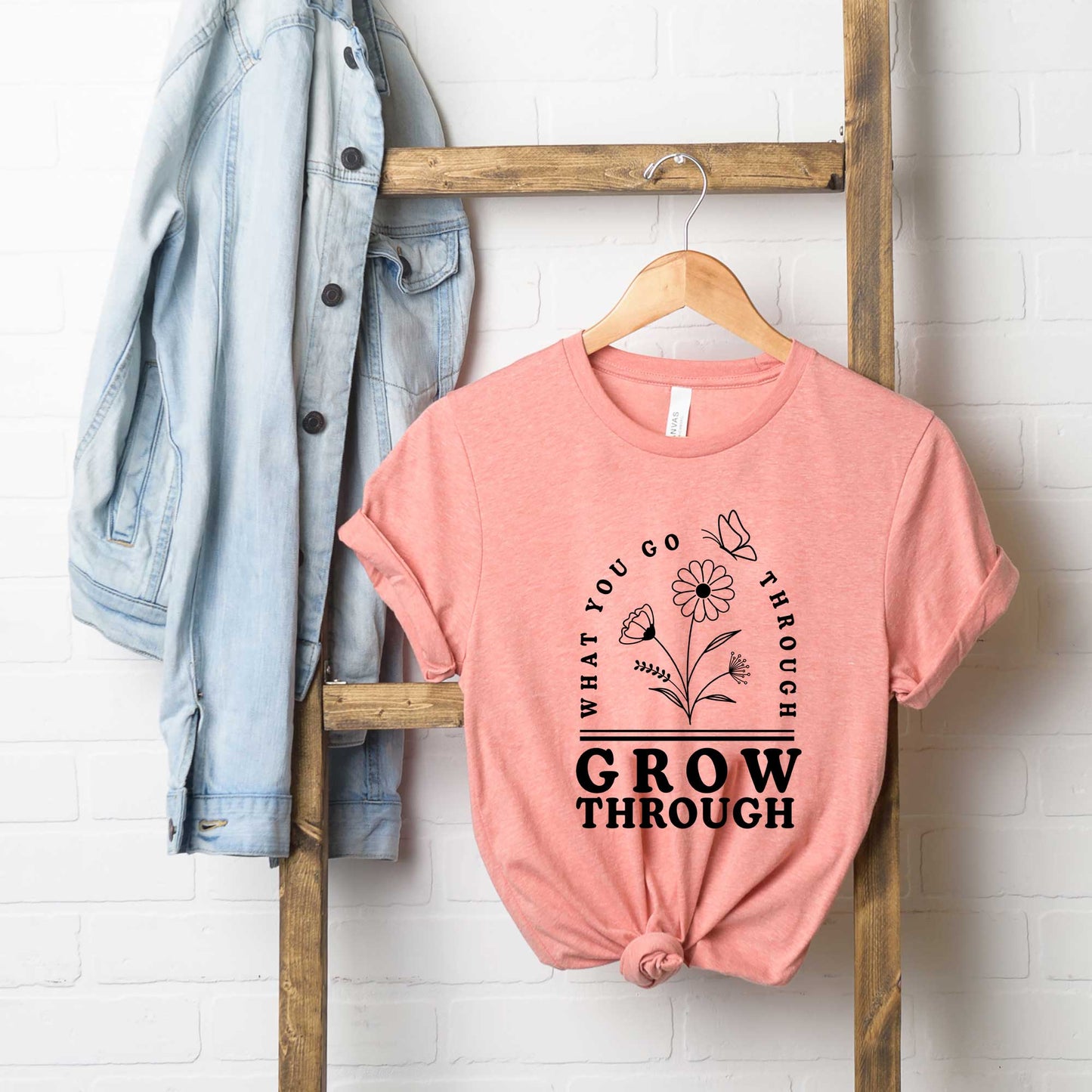 Go Through What You Go Through Flowers | Short Sleeve Crew Neck