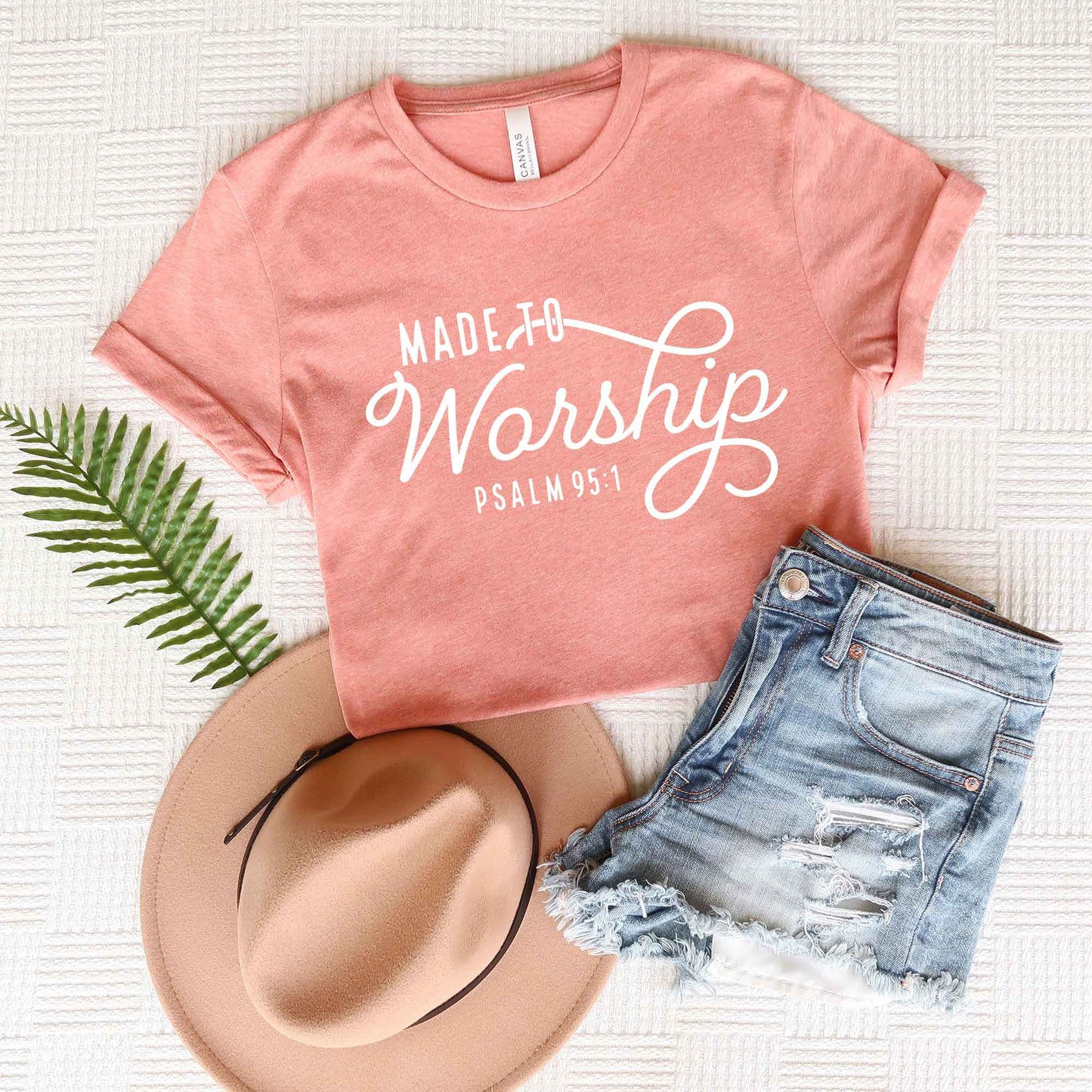 Made To Worship Scripture | Short Sleeve Crew Neck