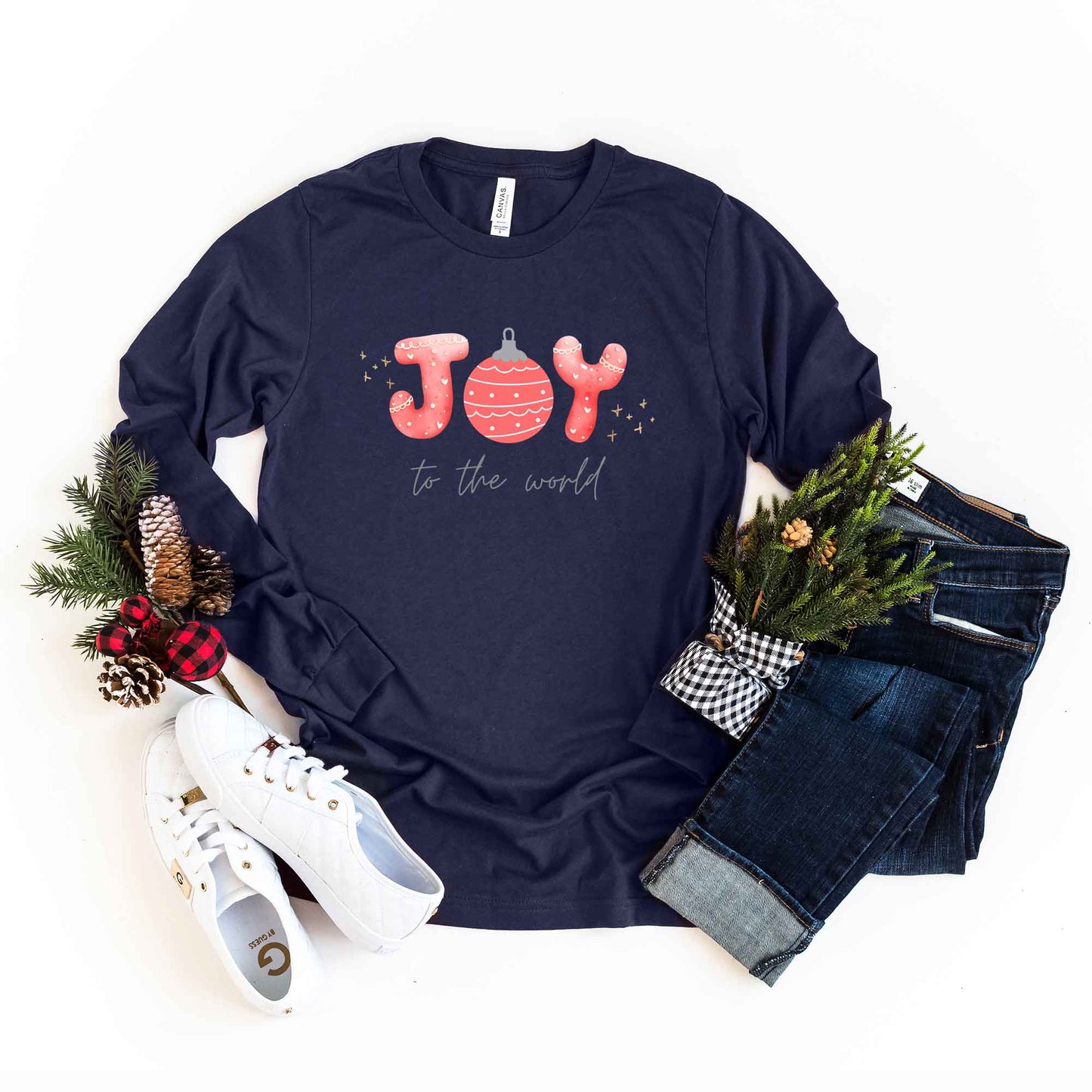 Joy To The World Ornament | Long Sleeve Crew Neck