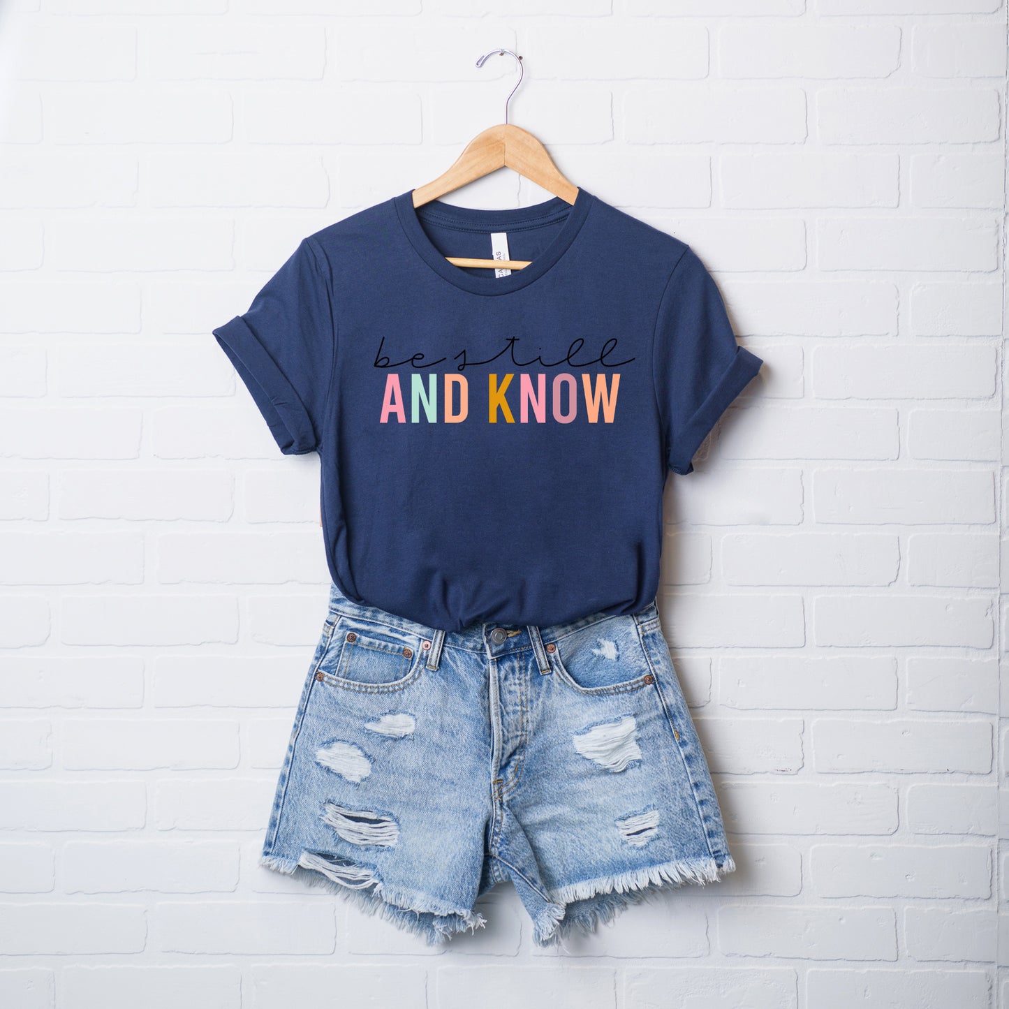 Be Still And Know Colorful | Short Sleeve Crew Neck